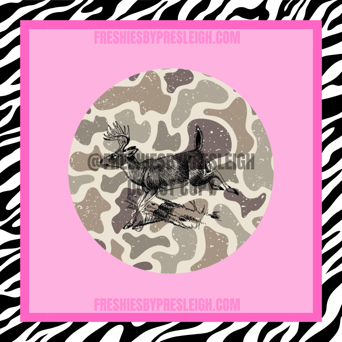 Camo Sketch Buck Freshie Cardstock