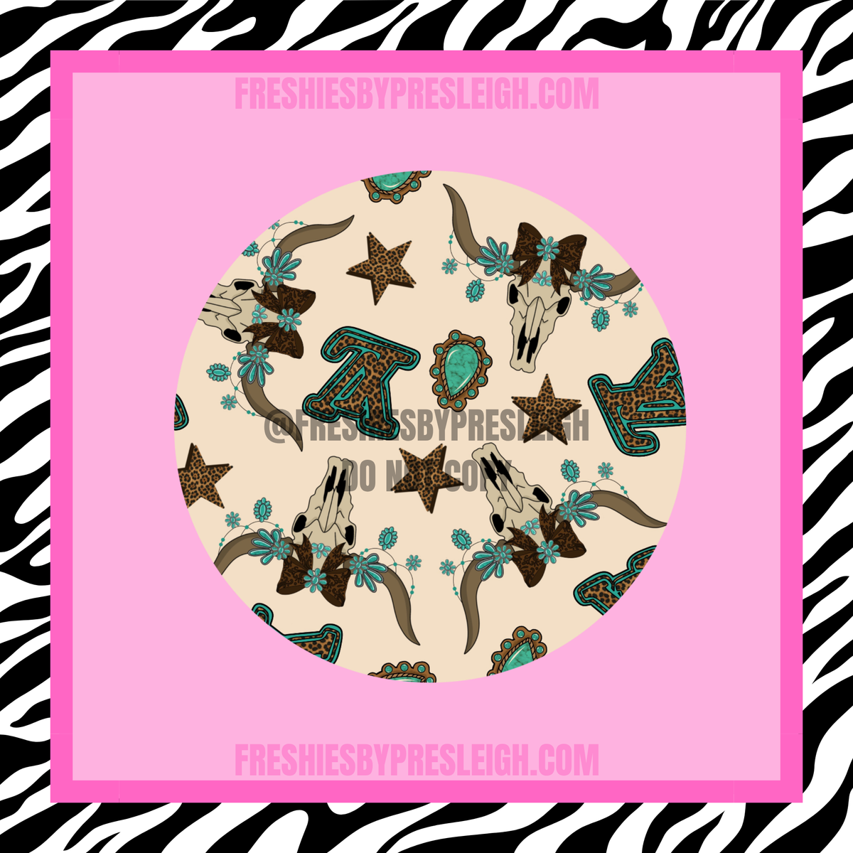 Boujee Western Bulls Freshie Cardstock