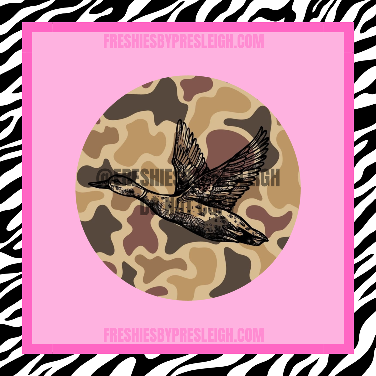 Camo Sketch Duck Freshie Cardstock