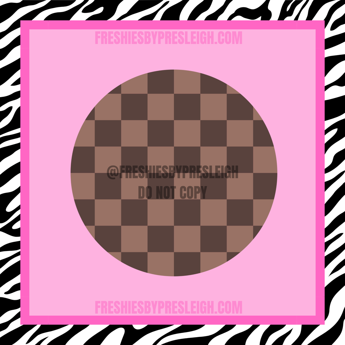 Brown Checkered Freshie Cardstock