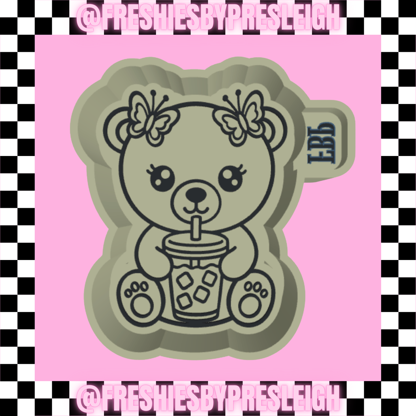 Butterfly Coffee Bear Freshie Mold