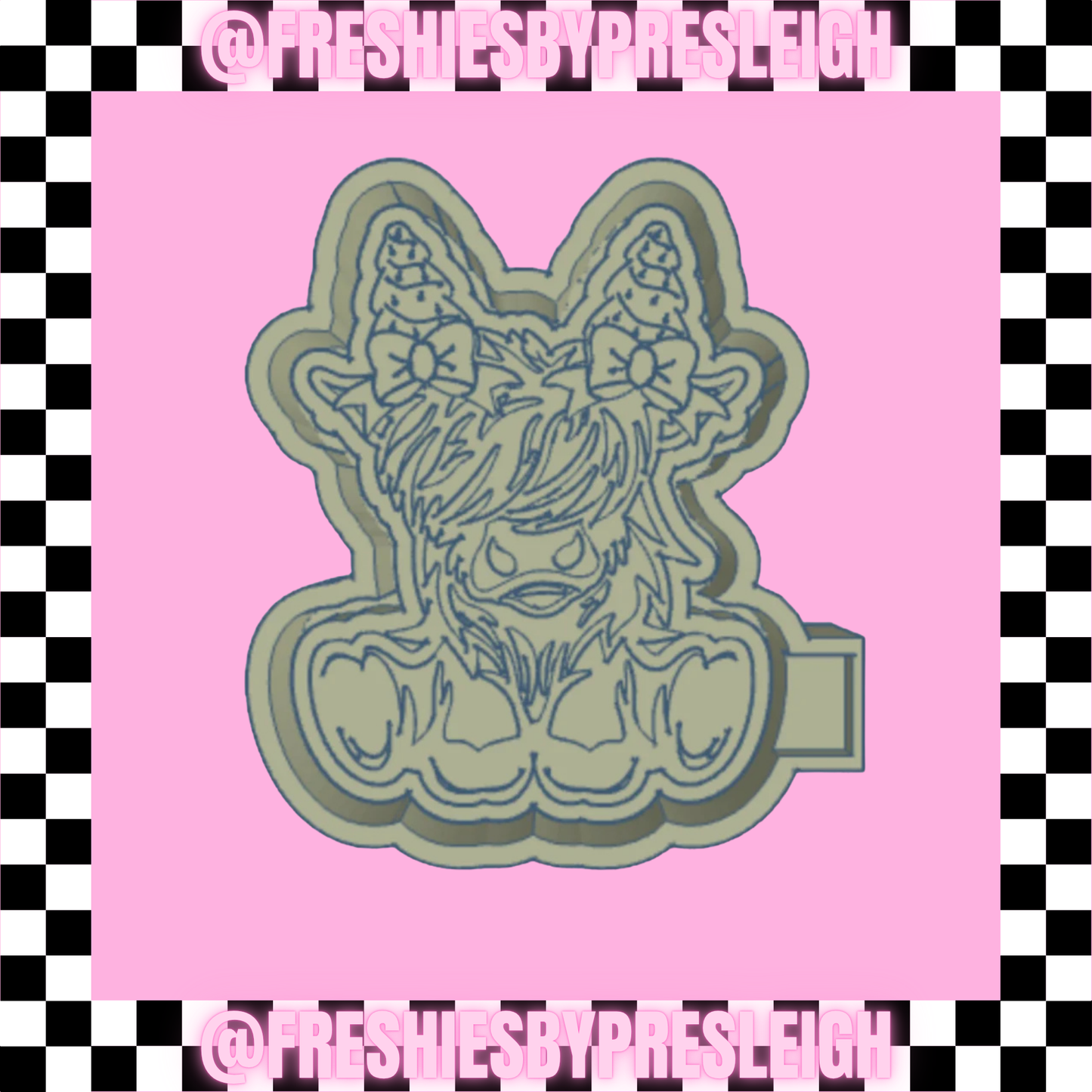 Snack Cake Highland Cow Freshie Mold