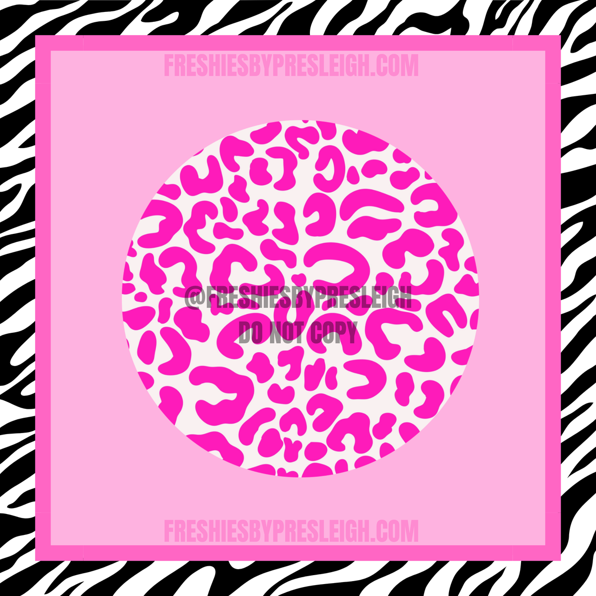 Pink Leopard Freshie Cardstock