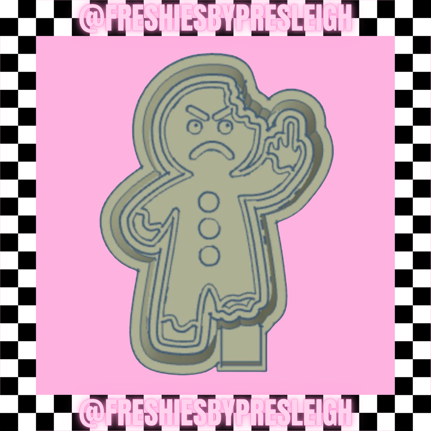 Gingerbread Birdie Freshie Mold