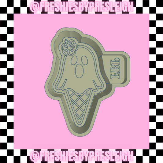 Ice Cream Ghost Freshie Mold