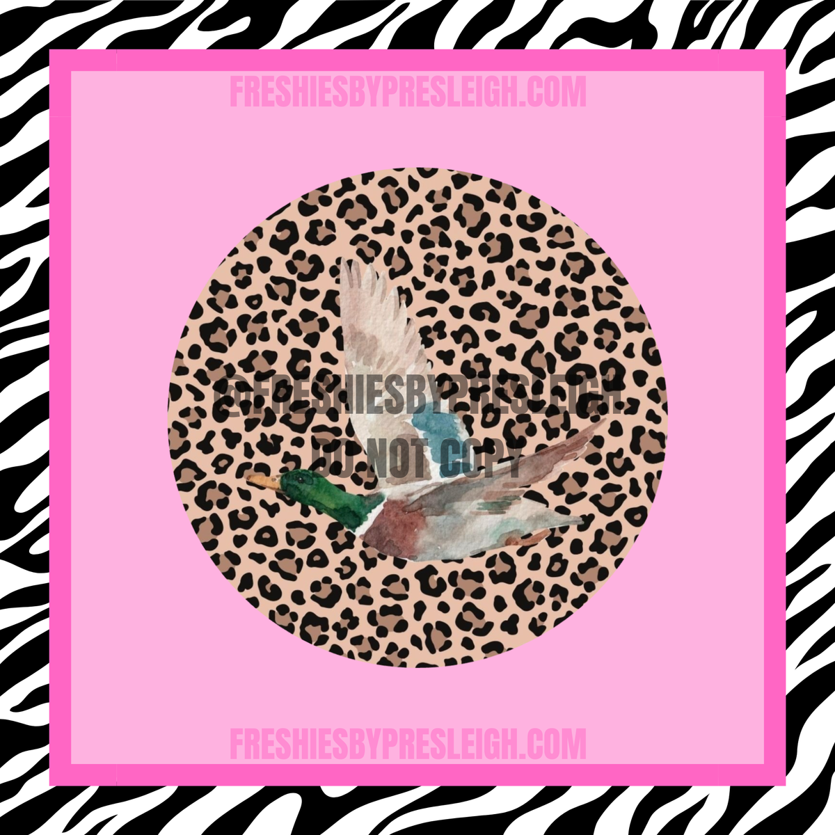 Leopard Watercolor Duck V2 Freshie Cardstock
