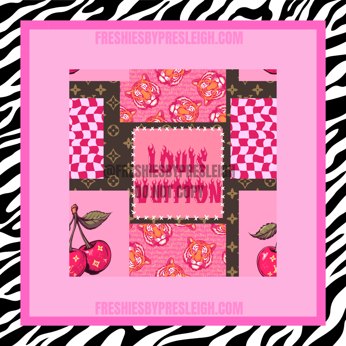 Girly Boujee Collage Freshie Cardstock
