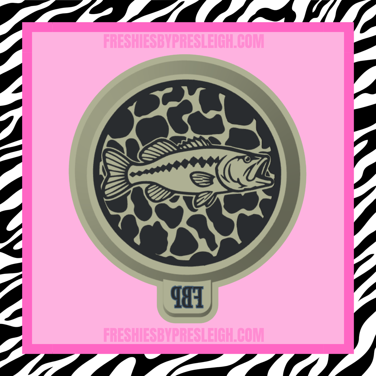 Camo Bass Freshie Mold