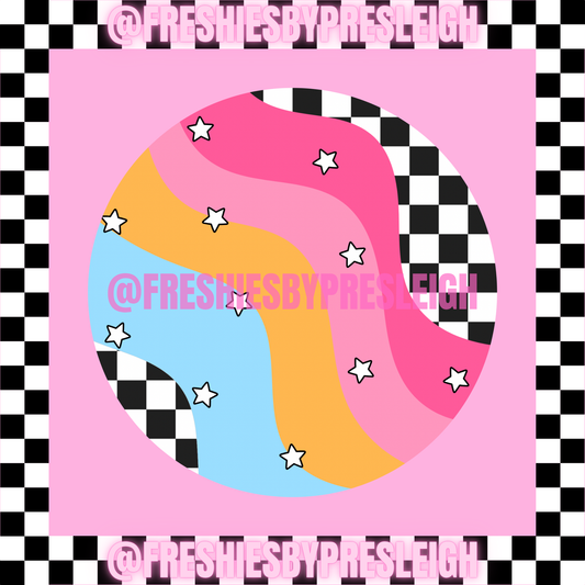 Retro Stars Freshie Card Stock