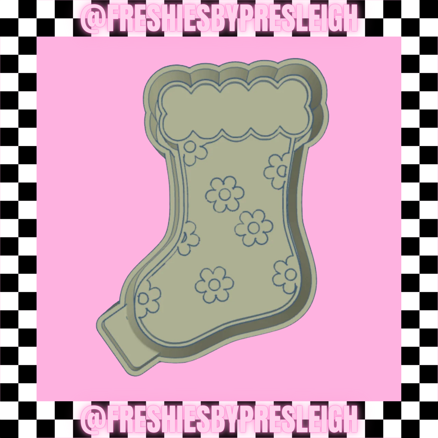 Floral Stocking Freshie Mold