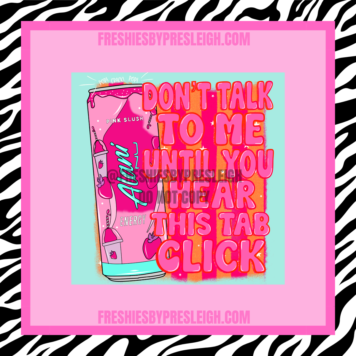 Don't Talk To Me Until A Energy Freshie Cardstock