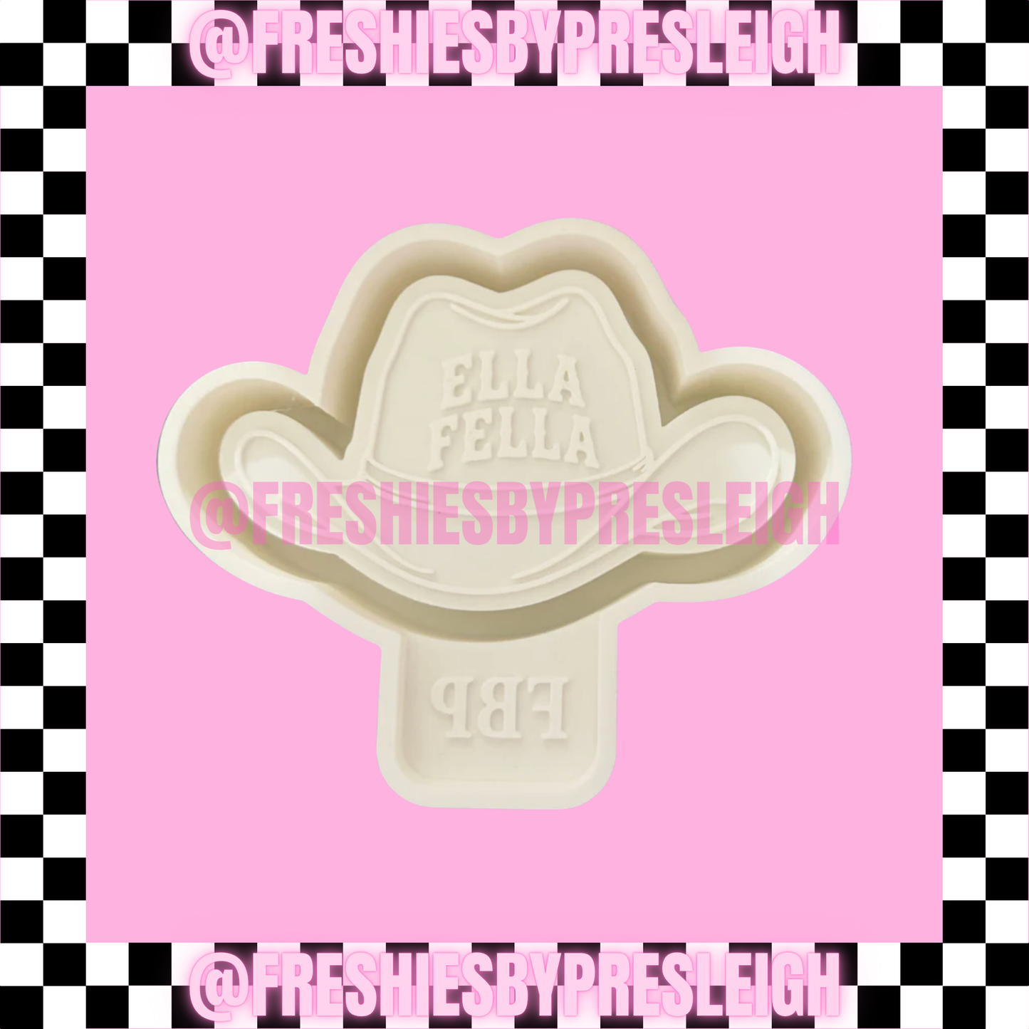 Ella Fella Cowboy Hat Freshie Mold
