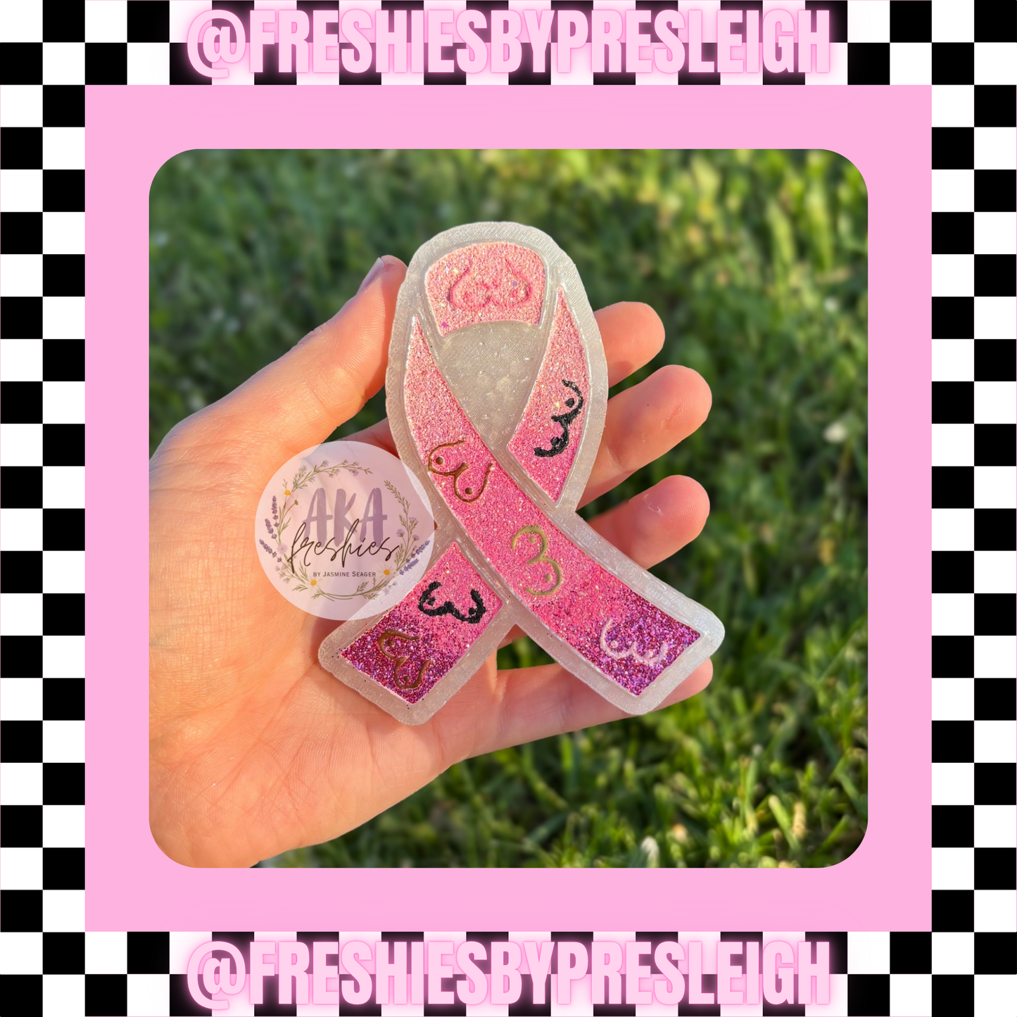 Breast Cancer Ribbon Freshie Mold