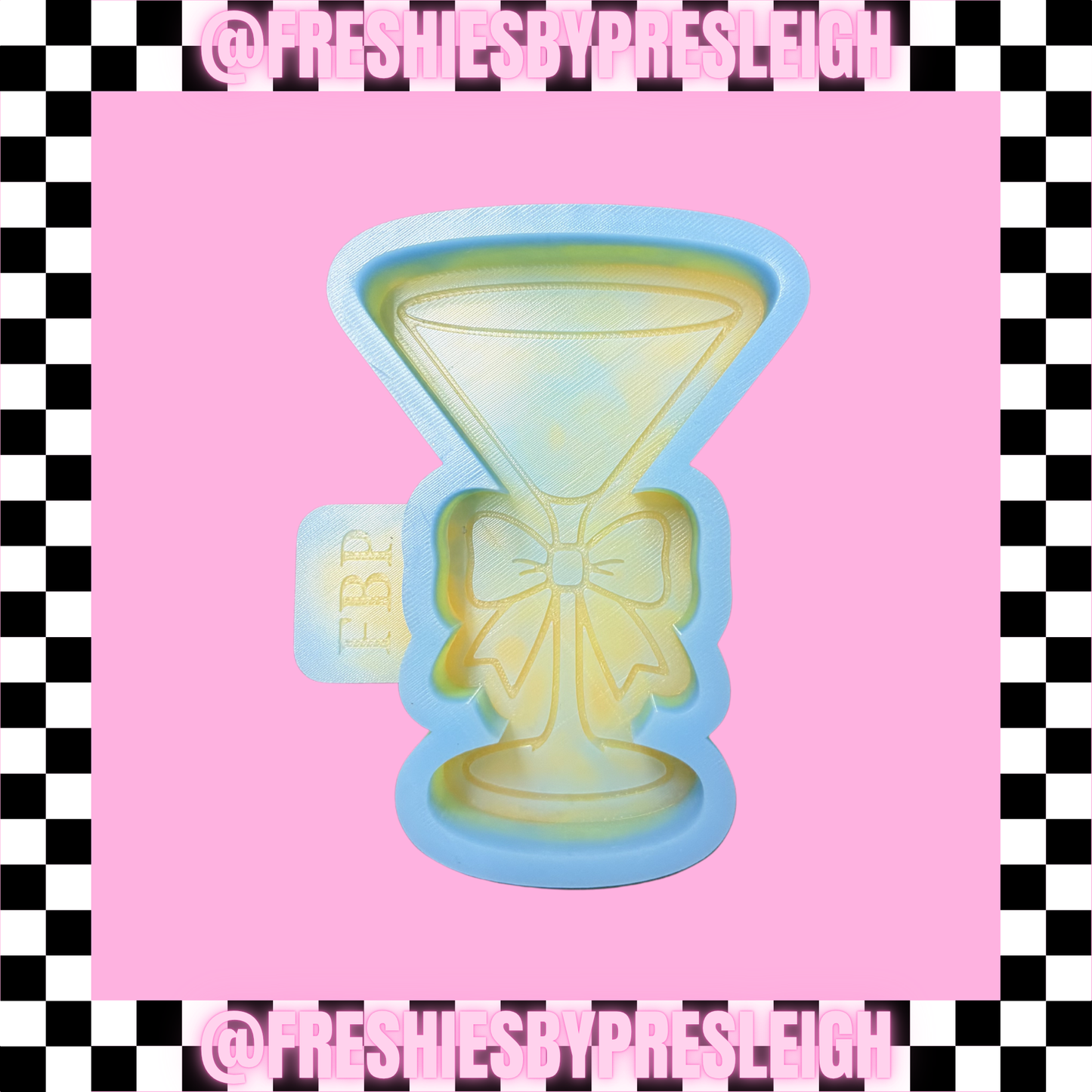 Martini Bow Glass Freshie Mold