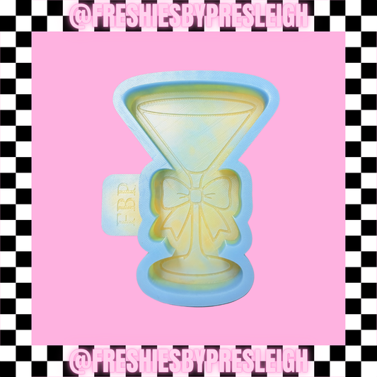 Martini Bow Glass Freshie Mold