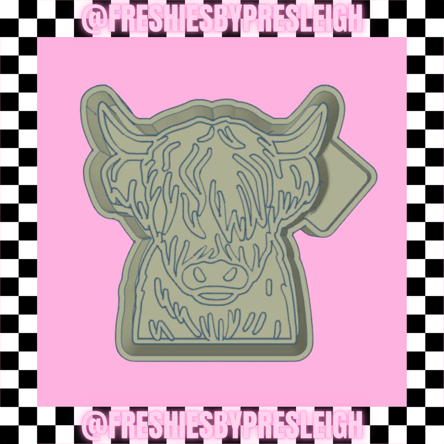Highland Cow Freshie Mold