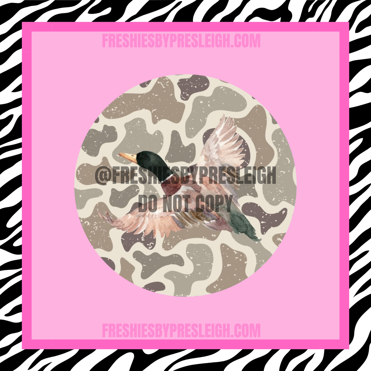 Camo Watercolor Duck Freshie Cardstock