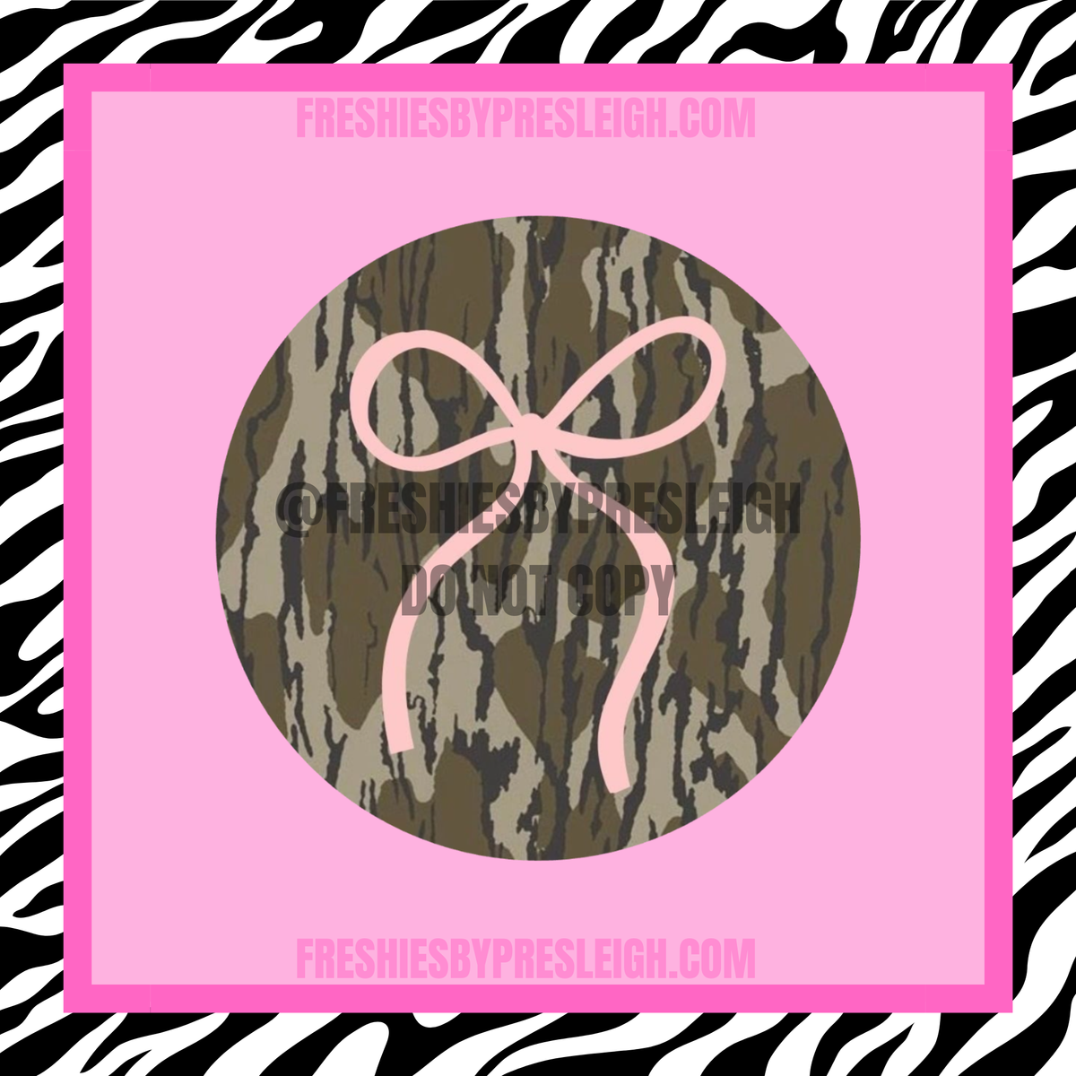 Camo Bow Freshie Cardstock