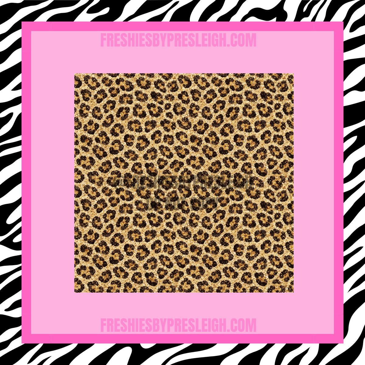 Glitter Leopard Freshie Cardstock