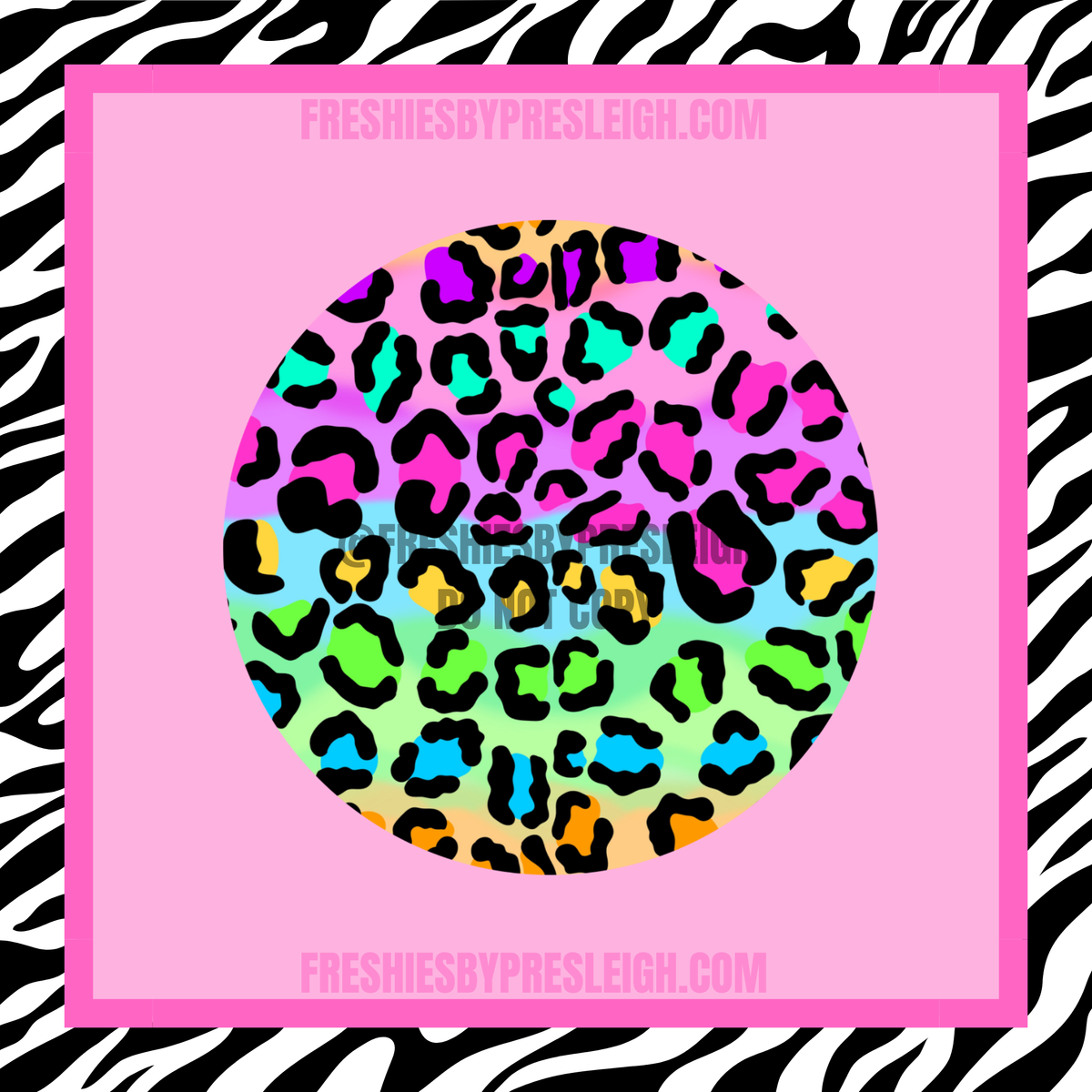 Rainbow Leopard Freshie Cardstock