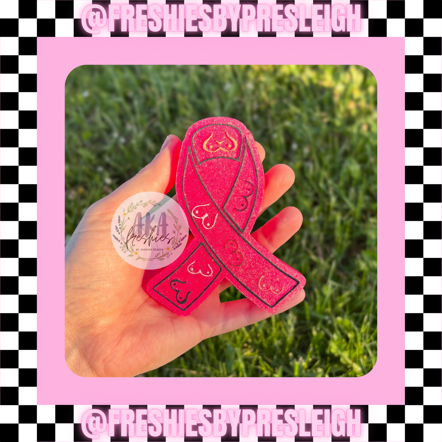 Breast Cancer Ribbon Freshie Mold