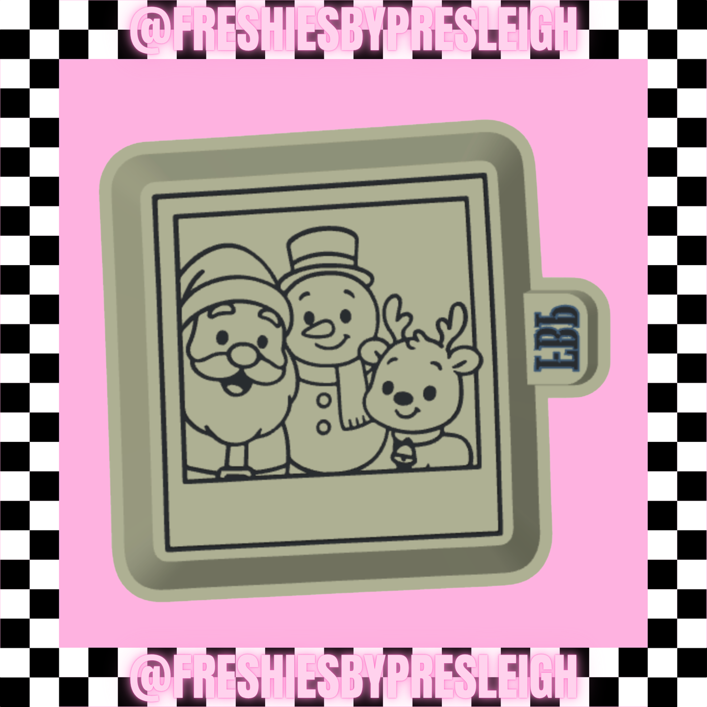 Christmas Polaroid Freshie Mold