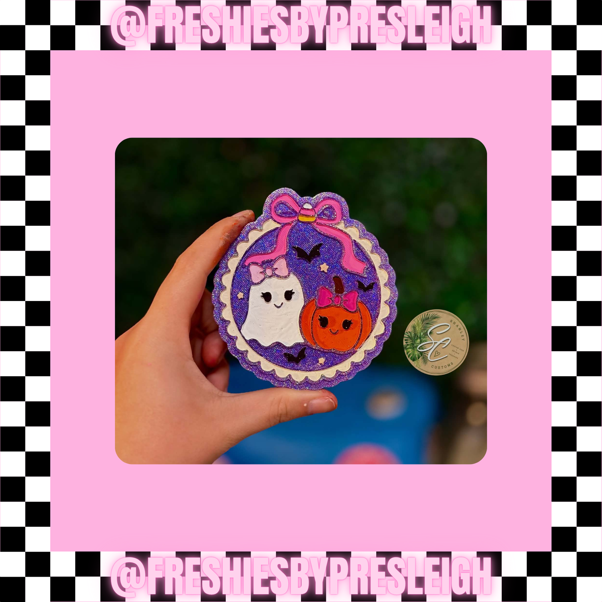 Ghost Pumpkin Frame Freshie Mold