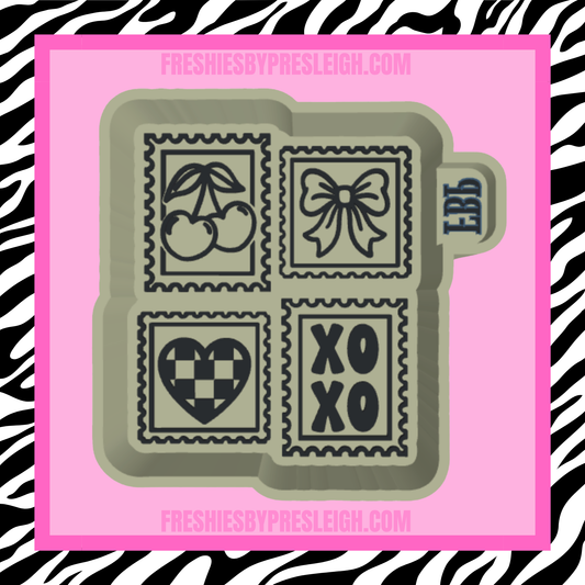 Valentine's Stamps Freshie Mold