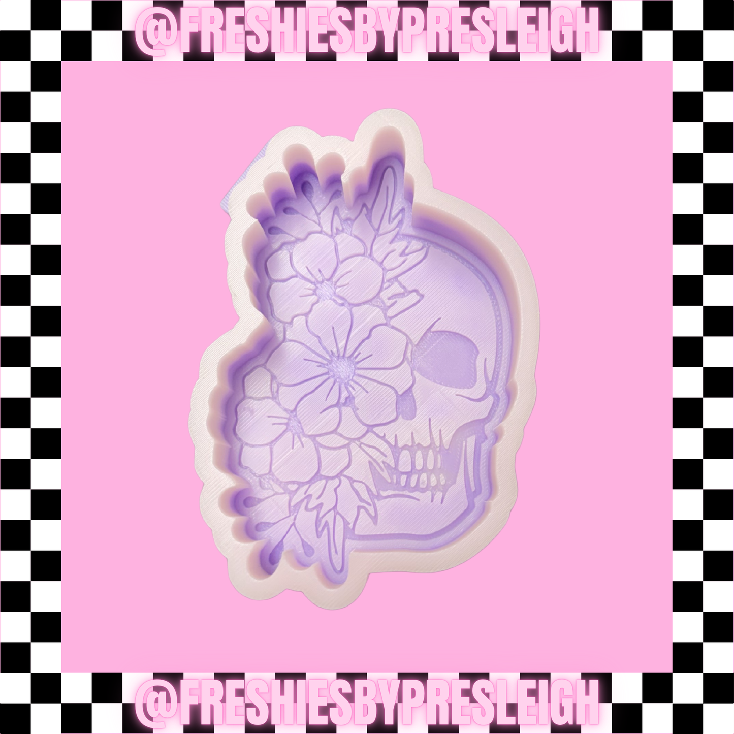 Floral Skull Freshie Mold