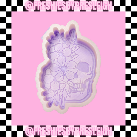 Floral Skull Freshie Mold
