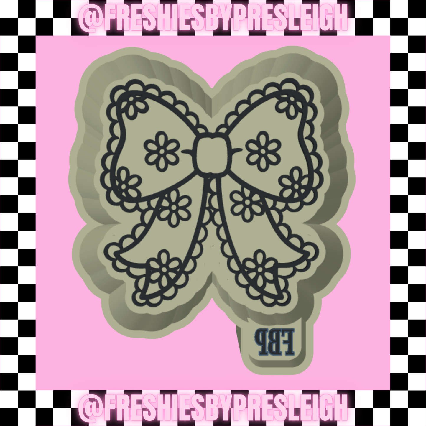 Floral Bow Freshie Mold