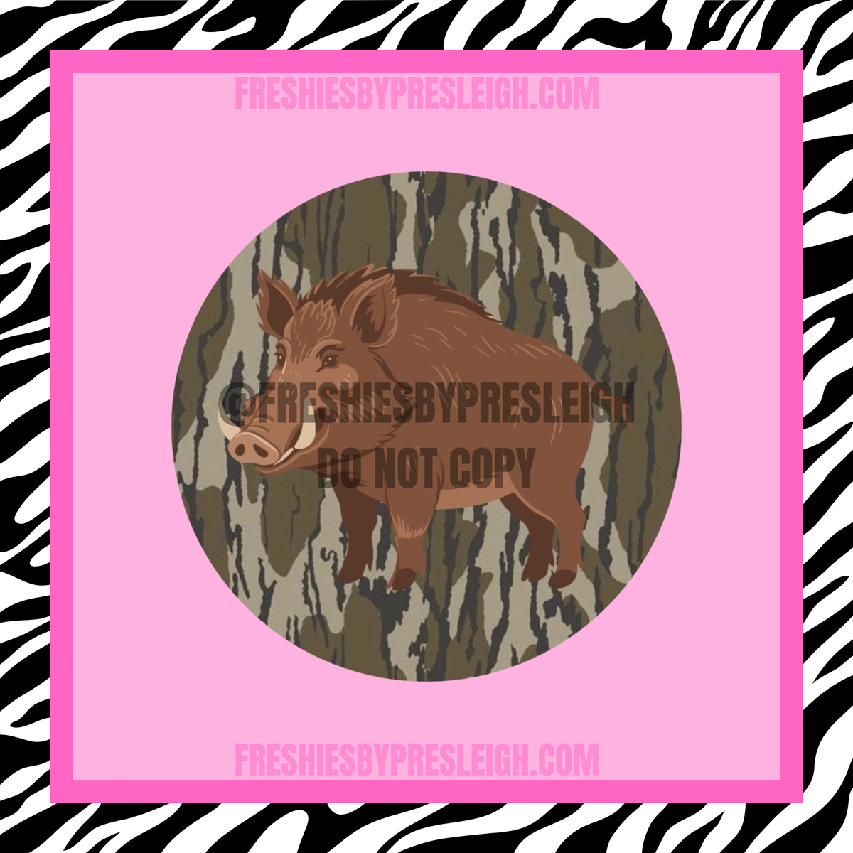Camo Boar Freshie Cardstock