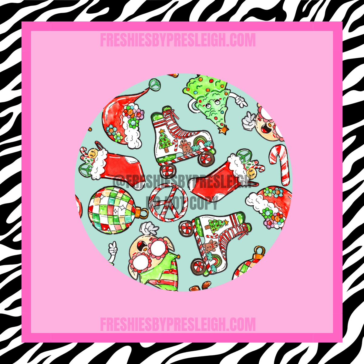 Retro Christmas Freshie Cardstock