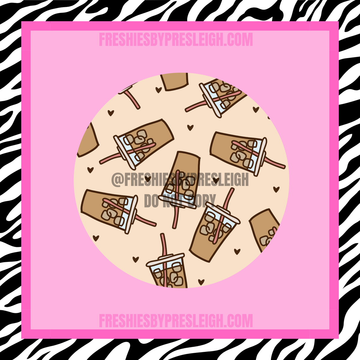 Iced Coffee Freshie Cardstock