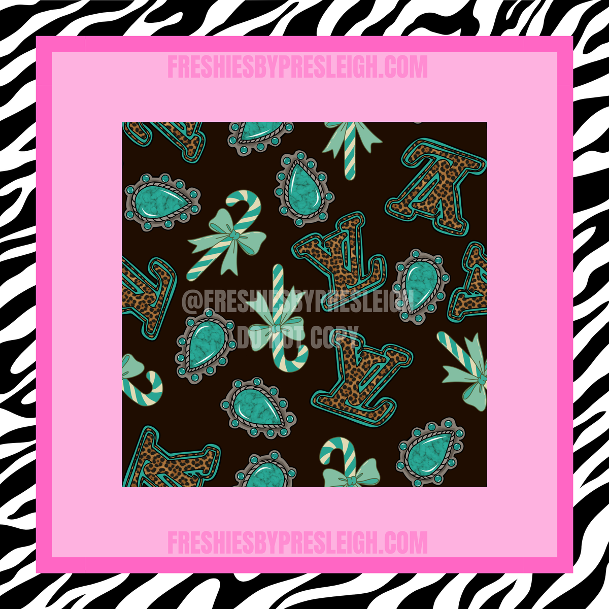 Boujee Turquoise Christmas Freshie Cardstock