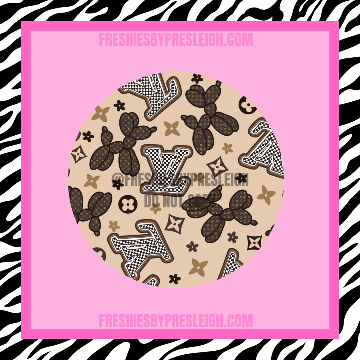 Boujee Balloon Dogs Freshie Cardstock