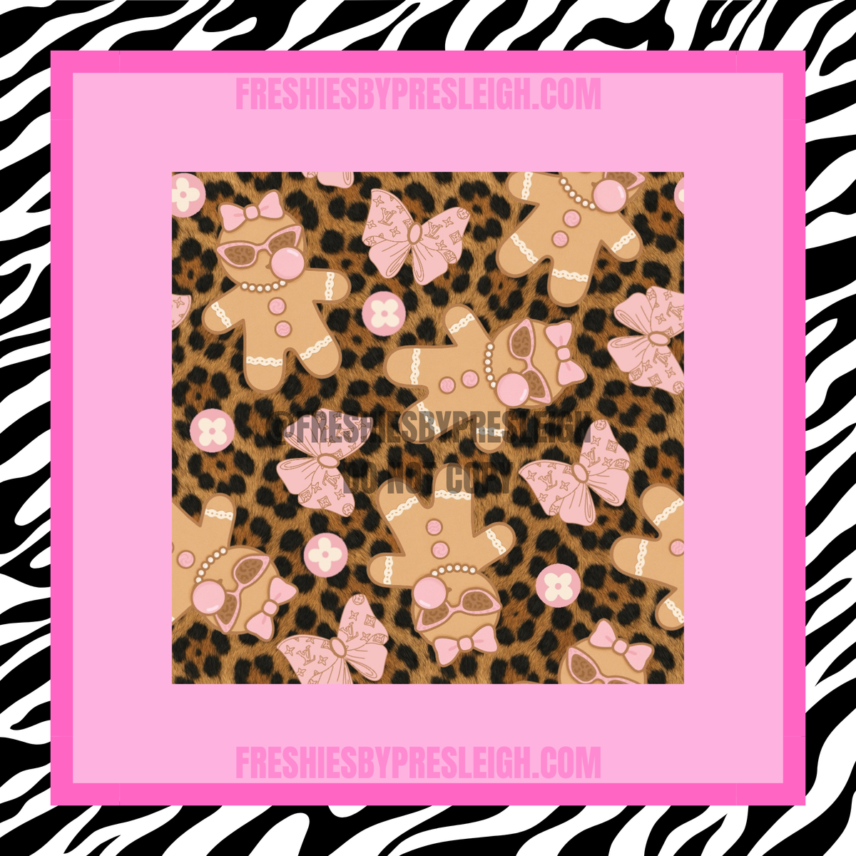 Boujee Gingerbread Girl Freshie Cardstock