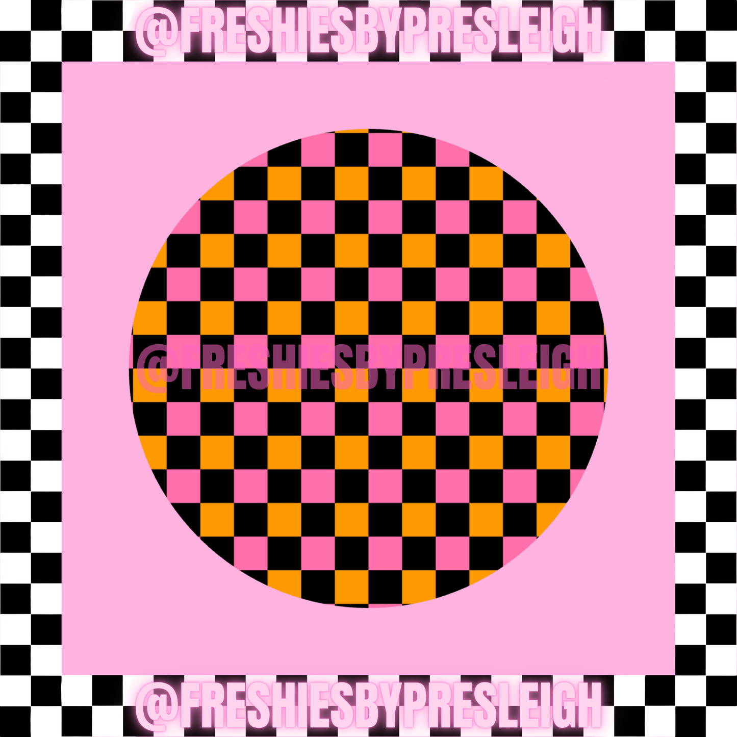 Halloween Checkered Freshie Card Stock