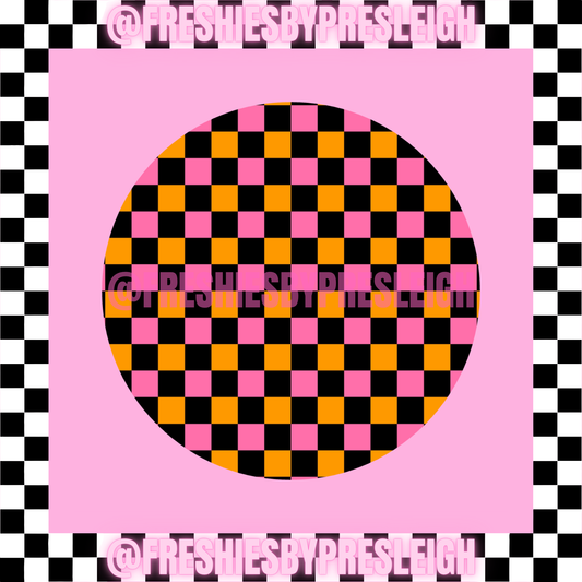 Halloween Checkered Freshie Card Stock