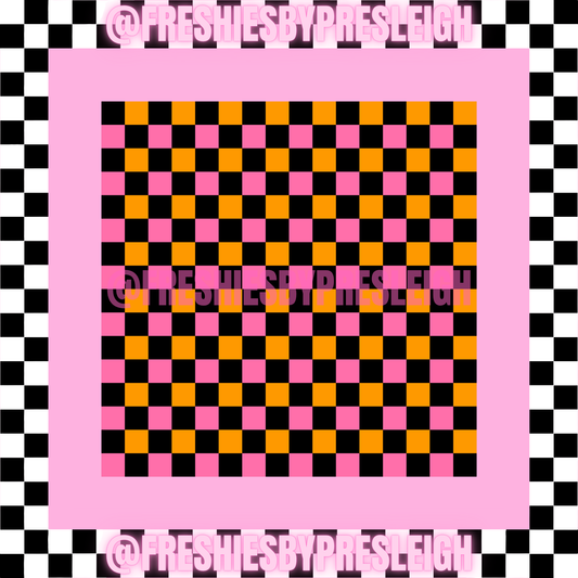Halloween Checkered Freshie Card Stock