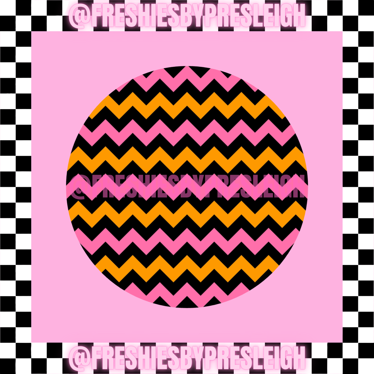 Halloween Chevron Freshie Card Stock