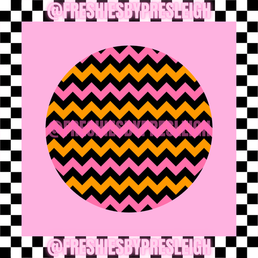 Halloween Chevron Freshie Card Stock
