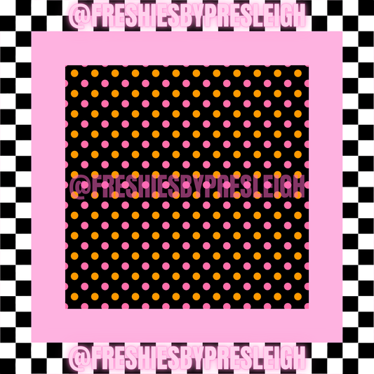 Halloween Polka Dots Freshie Card Stock