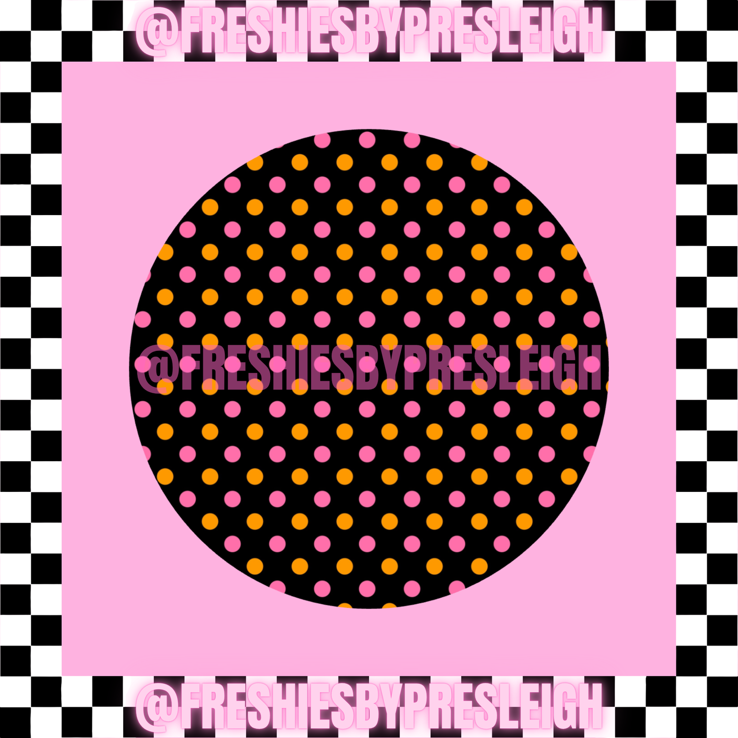Halloween Polka Dots Freshie Card Stock