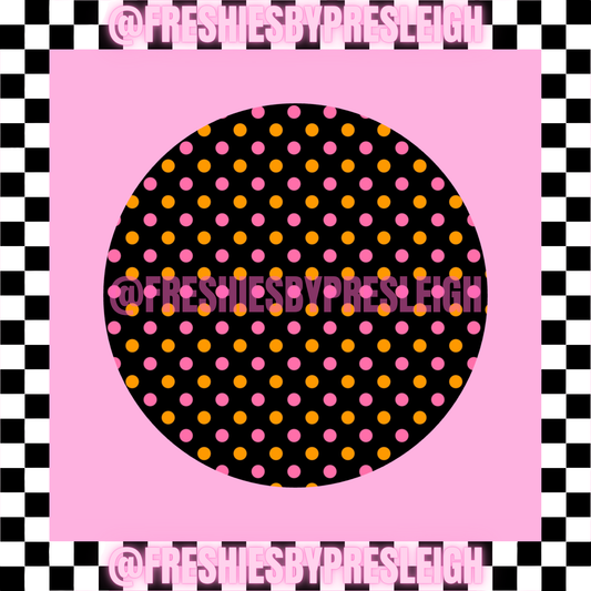 Halloween Polka Dots Freshie Card Stock