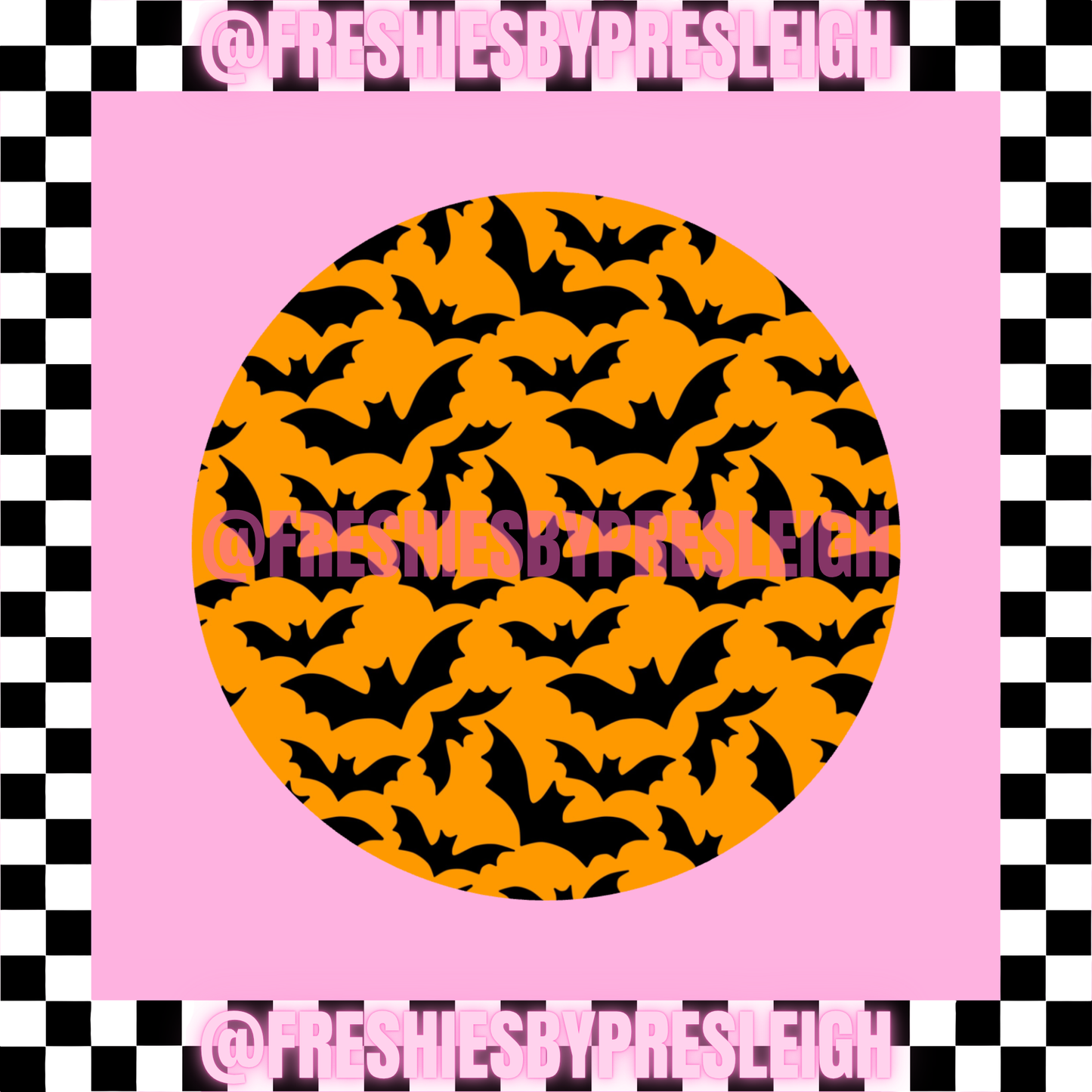 Orange Bats Freshie Card Stock