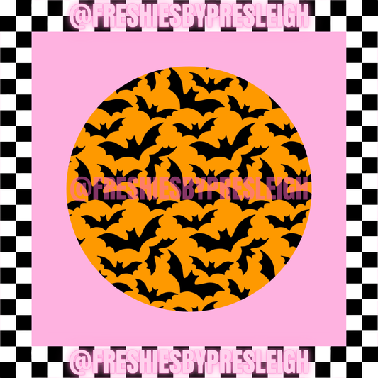 Orange Bats Freshie Card Stock