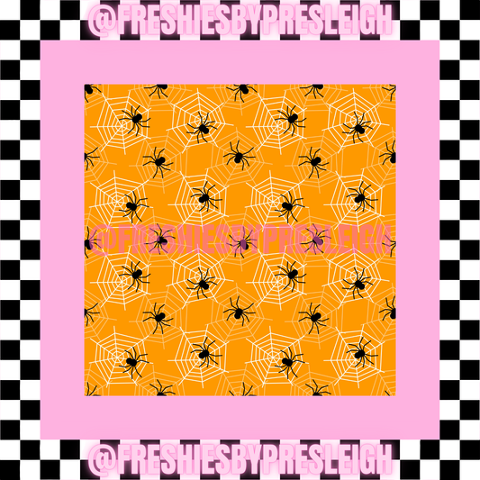 Orange Spiders Freshie Card Stock