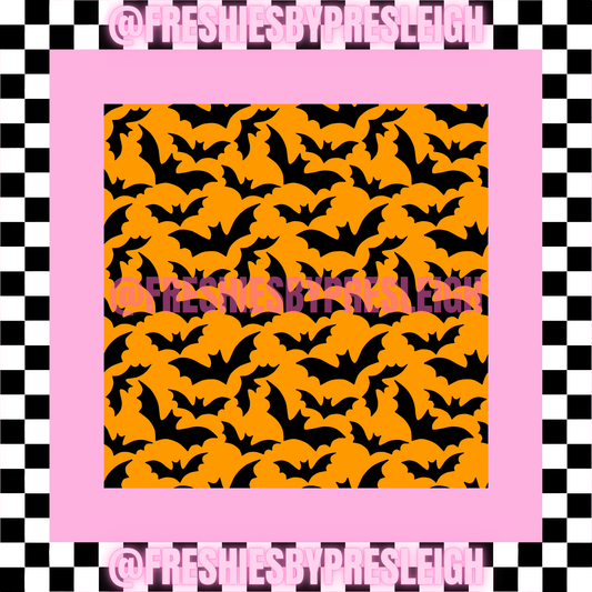Orange Bats Freshie Card Stock