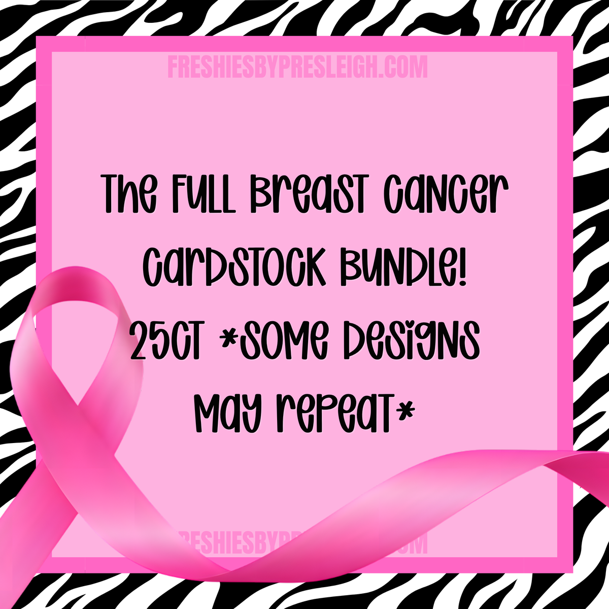Entire Breast Cancer Awareness Cardstock Bundle